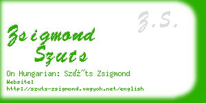zsigmond szuts business card